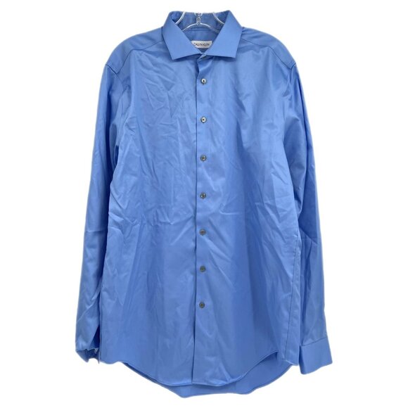 Calvin Klein Blue Classic Button-Up Dress Shirt | Size 16.5 - Picture 1 of 6